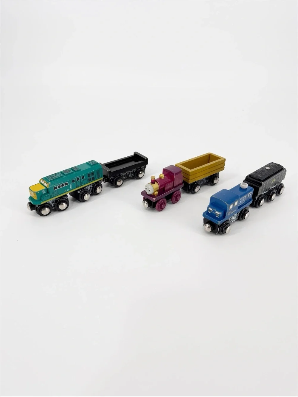 Imaginarium Wooden Trains Engines & Cargo Cars Thomas Friends Railway Lot x 10